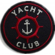 Round Iron-on Embroidery Patch - Yacht Club